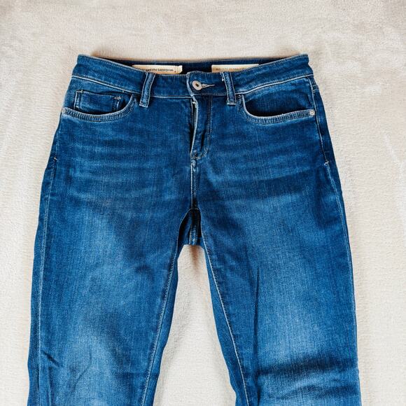 Pilcro and the Letterpress Jeans Womens 28 Dark Wash Blue Denim Mid Rise Skinny - Picture 2 of 13